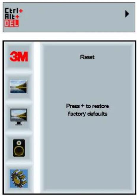 3M C6587PW - Restablecimiento a valores de fábrica - 1