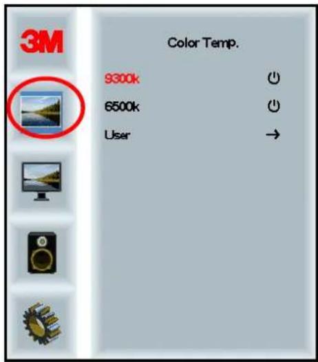 3M Color Temp. 9300k 6500k User →