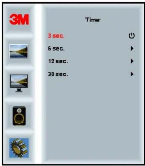 3M Timer 3 sec. 6 sec. 12 sec. 30 sec.