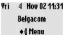 BELGACOM Twist 505 trio - Het display in de stand-by modus - 1