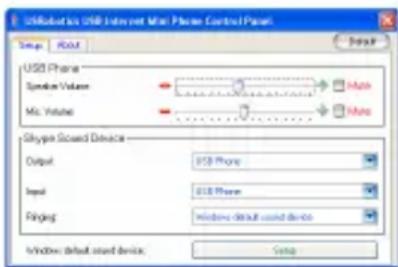 US ROBOTICS USB Internet Mini Phone 9602 - Configuración del sonido Configuración de las sistemas del Internet Mini Phone - 1