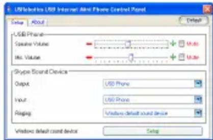 US ROBOTICS USB Internet Mini Phone 9602 - Zvuková nastavení - 1