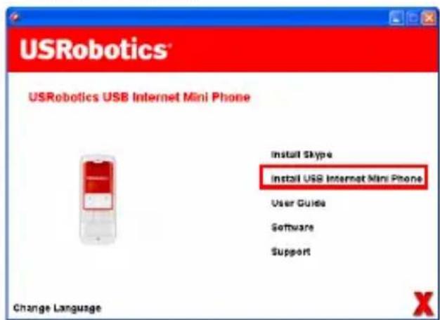 US ROBOTICS USB Internet Mini Phone 9602 - Installera programvaran für USRobotics USB Internet Mini Phone - 1