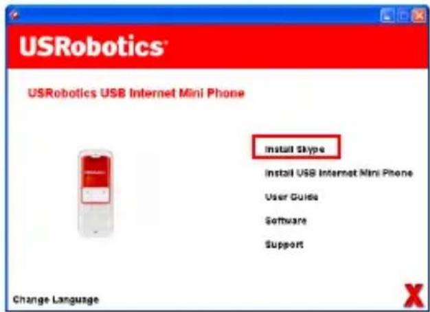 US ROBOTICS USB Internet Mini Phone 9602 - A Skype szoftver telepitése - 1