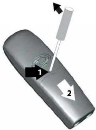 SAGEM D80V2 - De batterijen omwisselen - 1