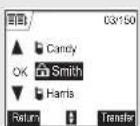SAGEM D80V2 - Transferring a part of or the entire phonebook to another handset - 5
