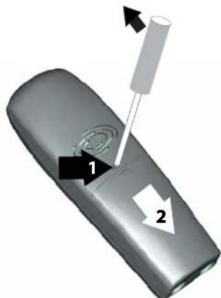 SAGEM D80V2 - Changement des batteries - 1