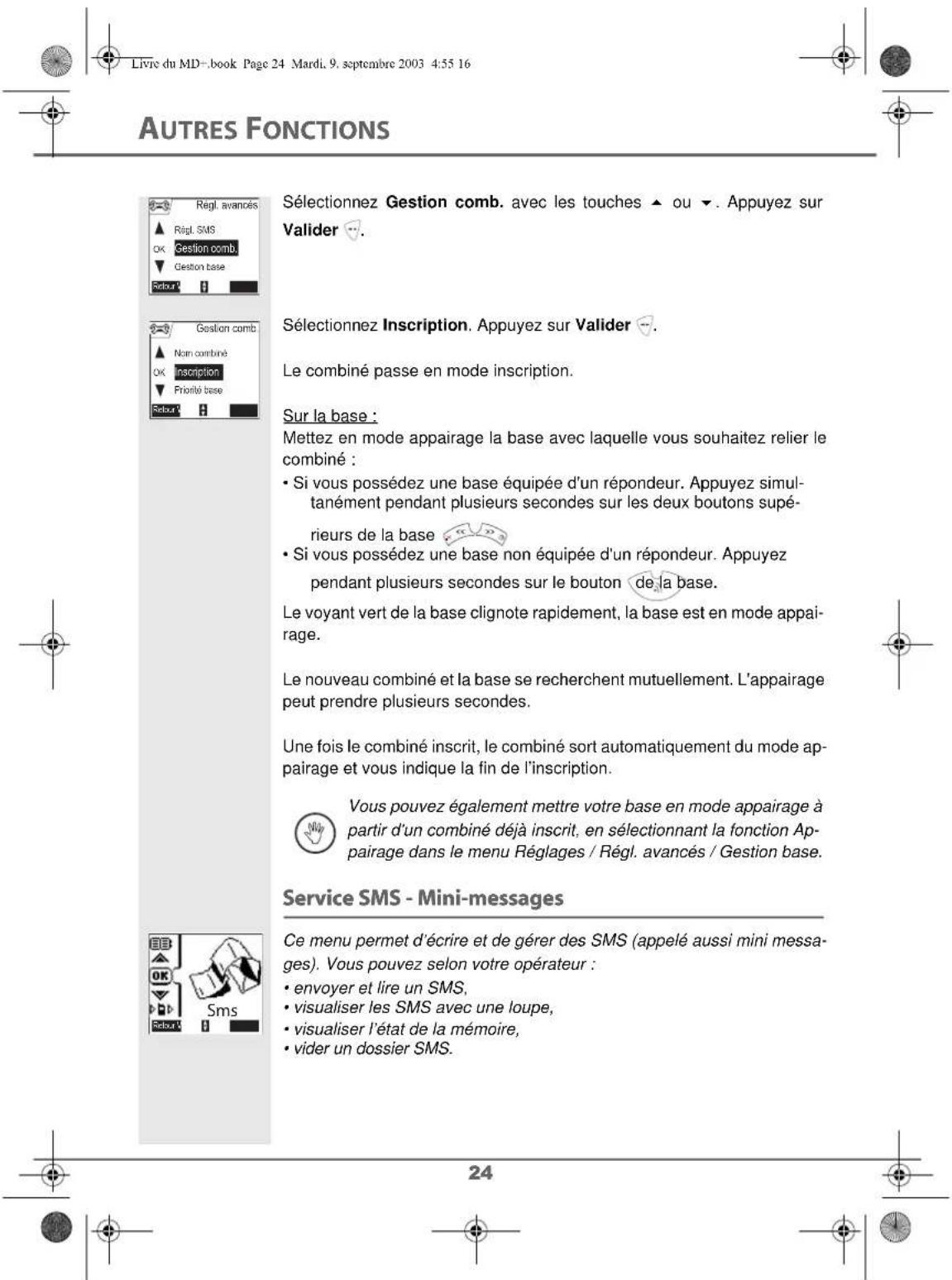 SAGEM D80V2 - Inscrite votre autre combiné sur une base - 2
