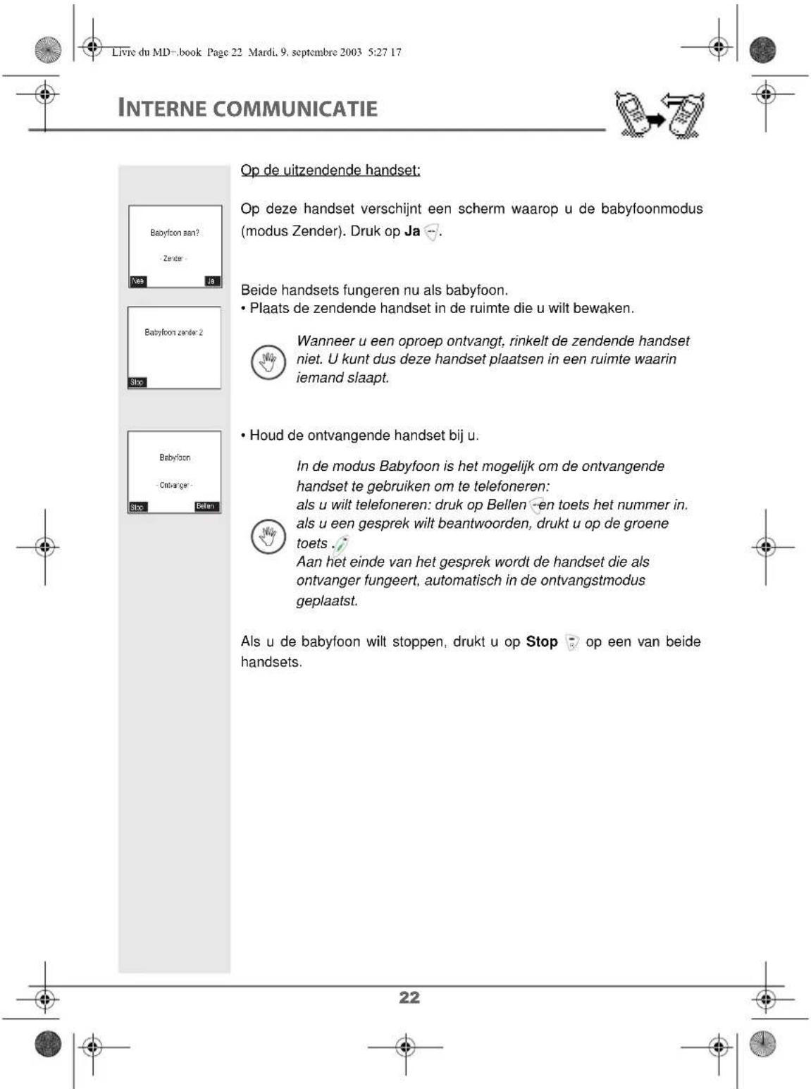 SAGEM D80V2 - Het adresboek deels of geheel overbrennen\ aar een andere handset - 8