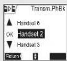 SAGEM D80V2 - Transferring a part of or the entire phonebook to another handset - 3