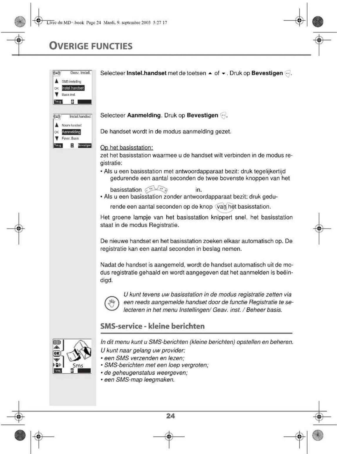 SAGEM D80V2 - Het adresboek deels of geheel overbrennen\ aar een andere handset - 10