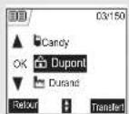 SAGEM D80V2 - Transférer tout ou partie du repertoire à un autre combiné - 5
