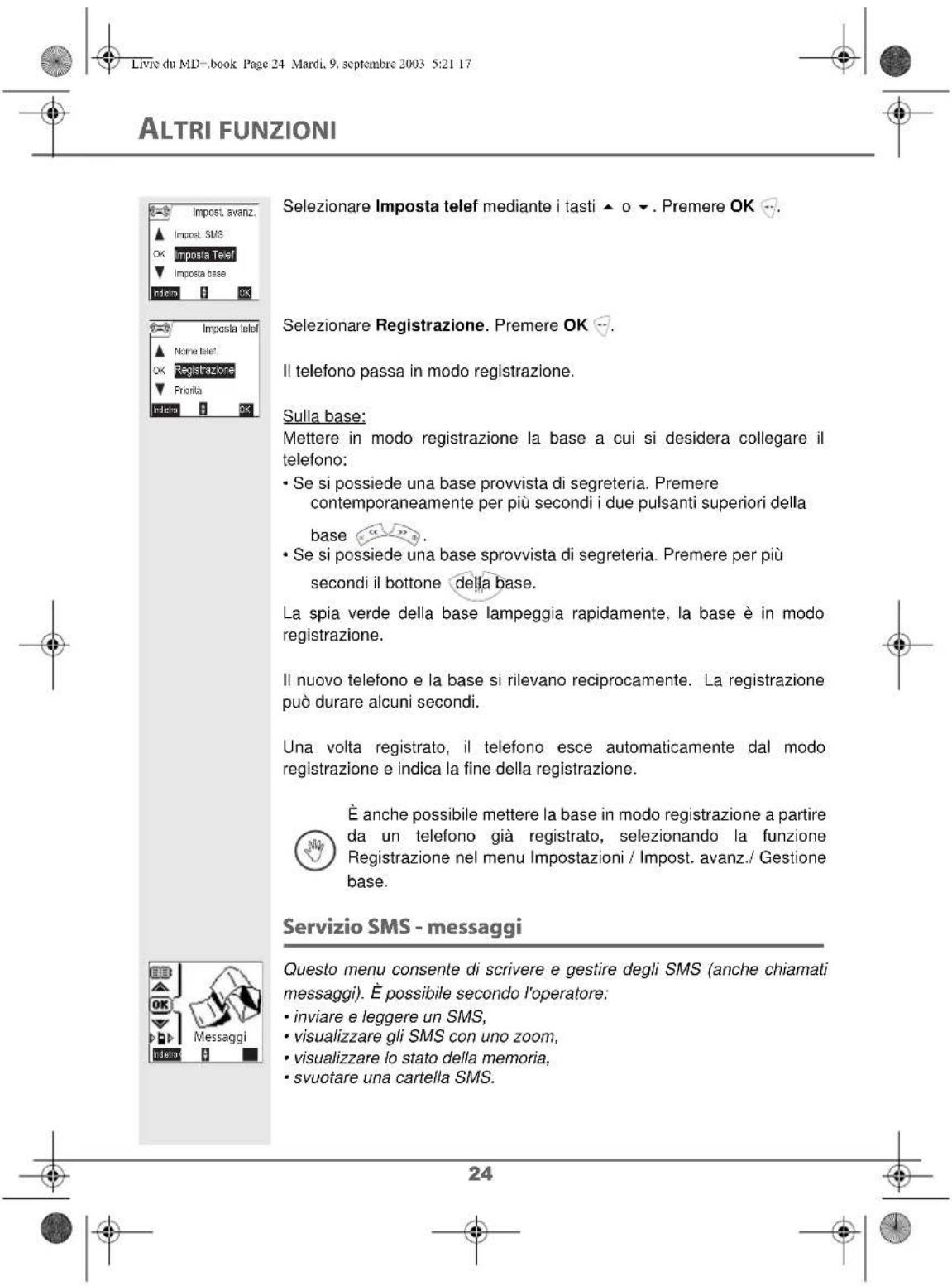 SAGEM D80V2 - Registrazione di un'alto Telefono su una base - 2