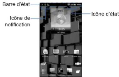 SHARP Aquos SH80F - Affichage des icones - 1