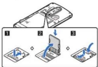 SHARP Aquos SH80F - Insertion de la carte microSD - 2