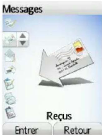 Messages Reçus Entrer Retour