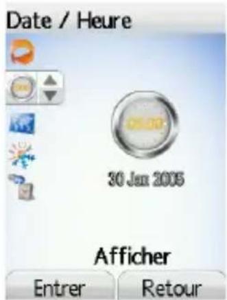 Date / Heure 30 Jan 2005 Afficher Entrer Retour