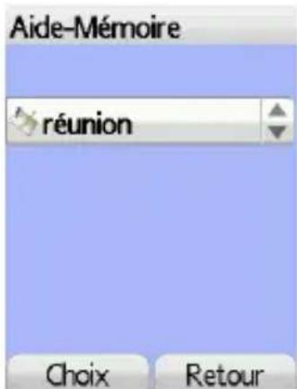 Aide-Mémoire réunion Choix Retour