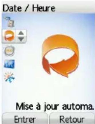 Date / Heure Mise à jour automa. Entrer Retour