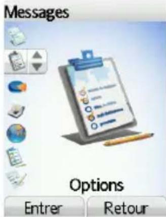 Messages Options Entrer Retour
