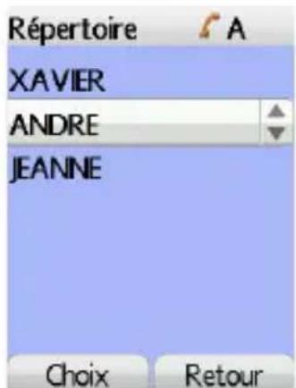 Répertoire XAVIER ANDRE JEANNE Choix Retour