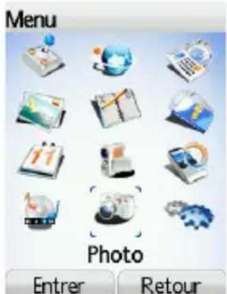 Menu Photo Entrer Retour