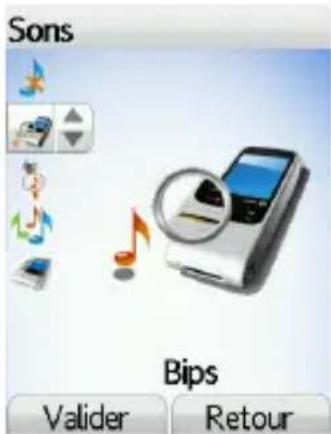 Sons Bips Valider Retour