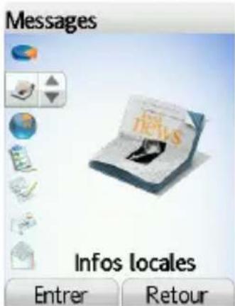 Messages Infos locales Entrer Retour