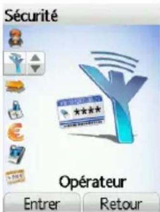 Sécurité Opérateur Entrer Retour