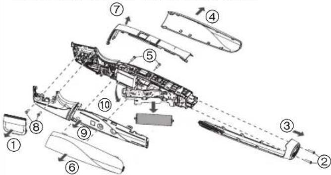 PANASONIC GD50 - Indepartarea accumulatorului reincarcabil incorporat - 1