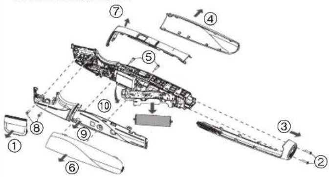 PANASONIC GD50 - Entnehmen des integrierten Akkus - 1