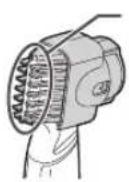 PANASONIC GD50 - Legg den flate delen av kammen motHUDen, og klipp skjeget ved a gre det mot venstre og hye. - 2