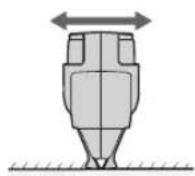 PANASONIC GD50 - Aplique la parte plana del peine contra la piery corte la barba peinandola hacla izquierda y la derecha. - 1