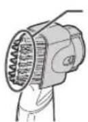 PANASONIC GD50 - Setzen Sie den flachen Teil des Kamms auf ihre Haut, und schneiden Sie ihren Bart durch Kammen nach links und rechts. - 2