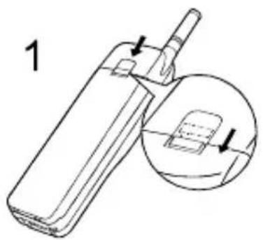 PANASONIC EBG450 - Retrait de la batterie - 1