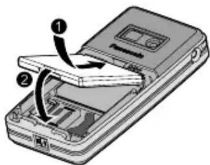 PANASONIC EBSC3 - Insertion de la batterie - 1