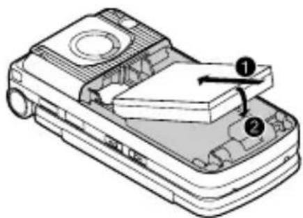PANASONIC EBSA6 - Insertion de la batterie - 1