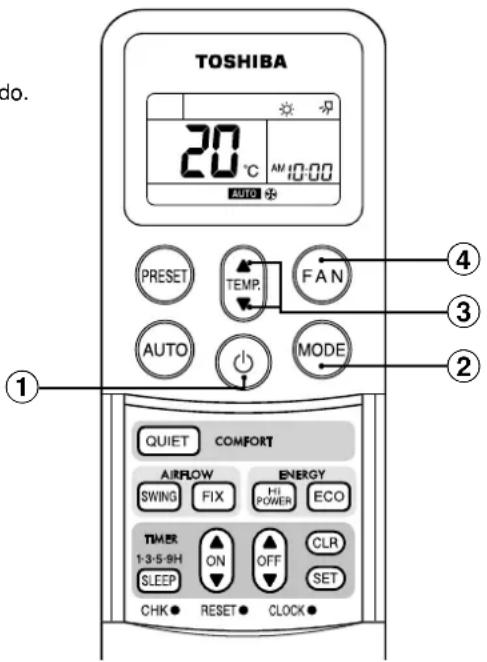 TOSHIBA RAVSM802KRTE - Botão START/STOP - 1