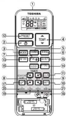 TOSHIBA RASM07 - UZAKTAN KUMANDA - 1