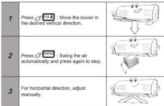 TOSHIBA RAS4M23SAVE - AIR FLOW DIRECTION - 1