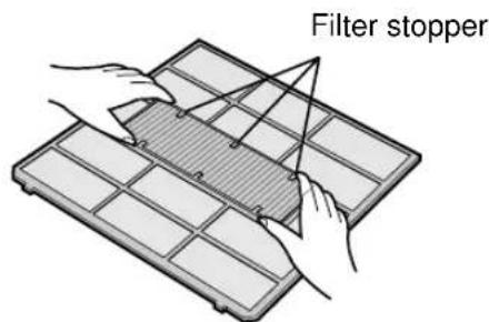 SHARP YXPM7CR - CHANGING THE DUST COLLECTION FILTER (GRAY) - 1