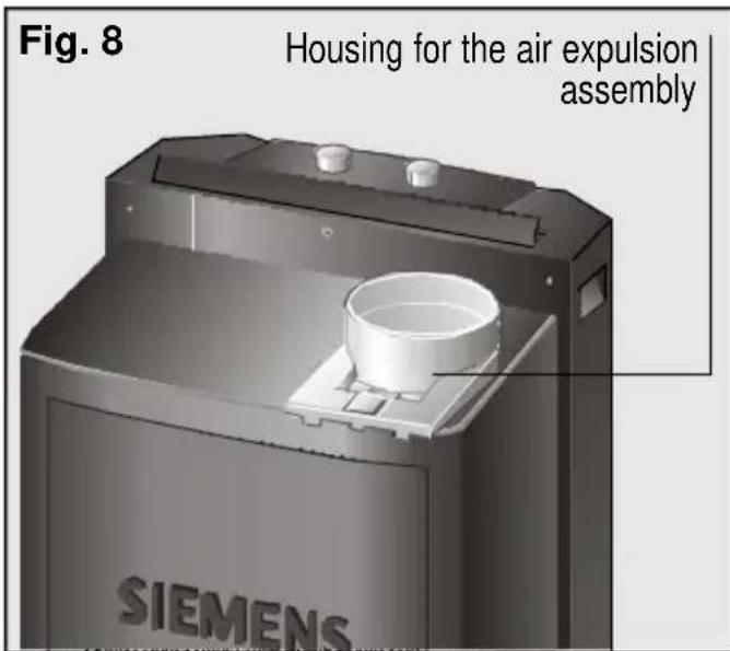 SIEMENS PA0630M - Fitting the air expulsion tube and accessories onto the appliance - 1