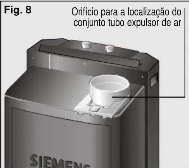 SIEMENS PA0630M - Colocação do tubo expulsion de ar e dos acessórios no equipamento - 1