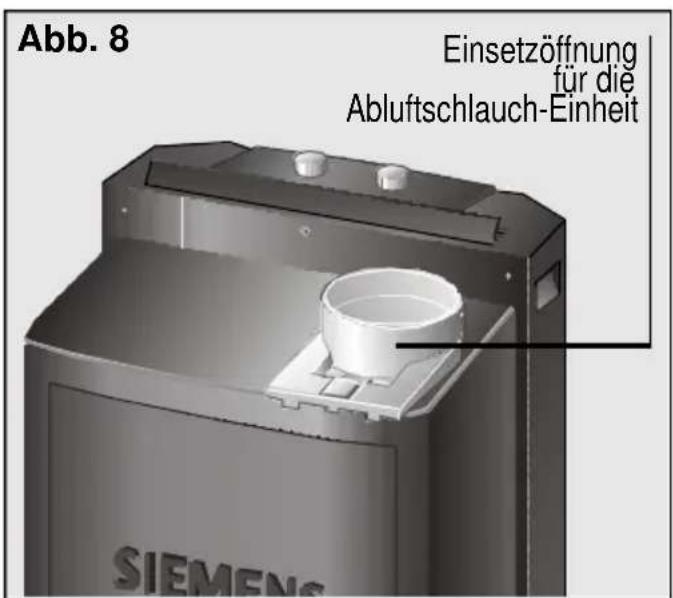 SIEMENS PA0630M - Anschluss des Abluftschlauches - 1