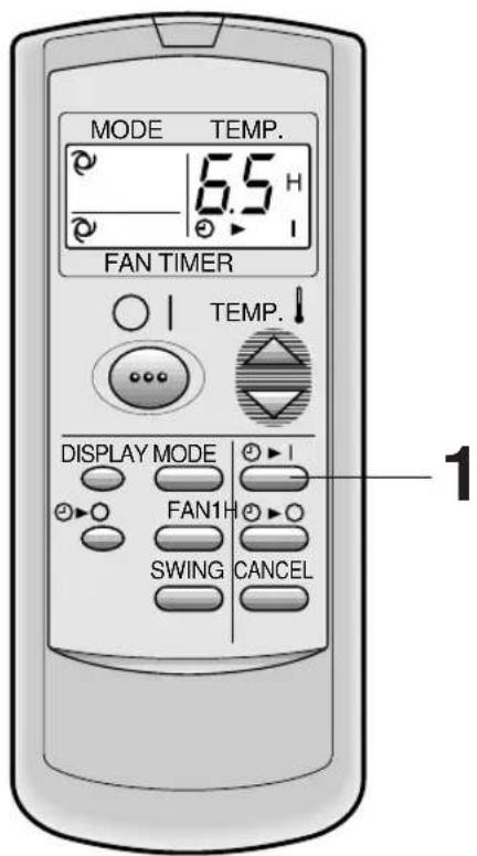 MODE TEMP. 6.5 H FAN TIMER TEMP. DISPLAY MODE FAN1H SWING CANCEL 1