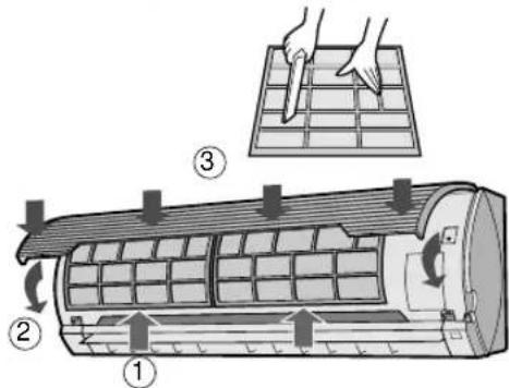 SHARP AHAP24CE - DESLIGAR A UNIDADE REMOVA OS FILTROS - 1