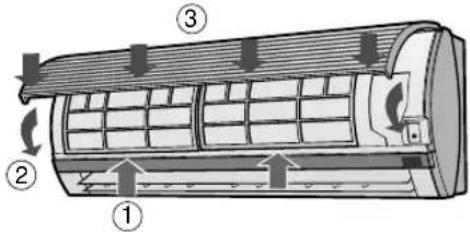 SHARP AHA12BE - REINIGUNG DER FILTER - 3