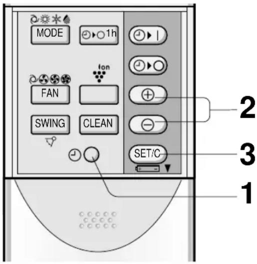 SHARP AEXM24CR - REGLER L'HEURE ACTUELLE DE L'HORLOGE - 1