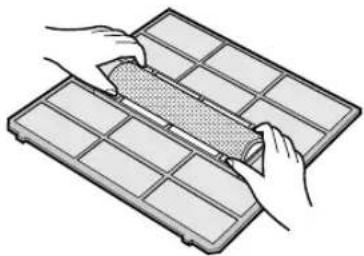 SHARP AEXM18CR - NETTOYAGE DU FILTRE DESODORISANT (VERT) - 1