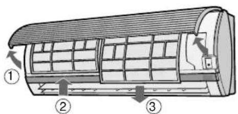 SHARP AEXM18CR - INSTALLATIE VAN HET STOFOPVANGFILTER EN ONTGEURINGSFILTER - 1